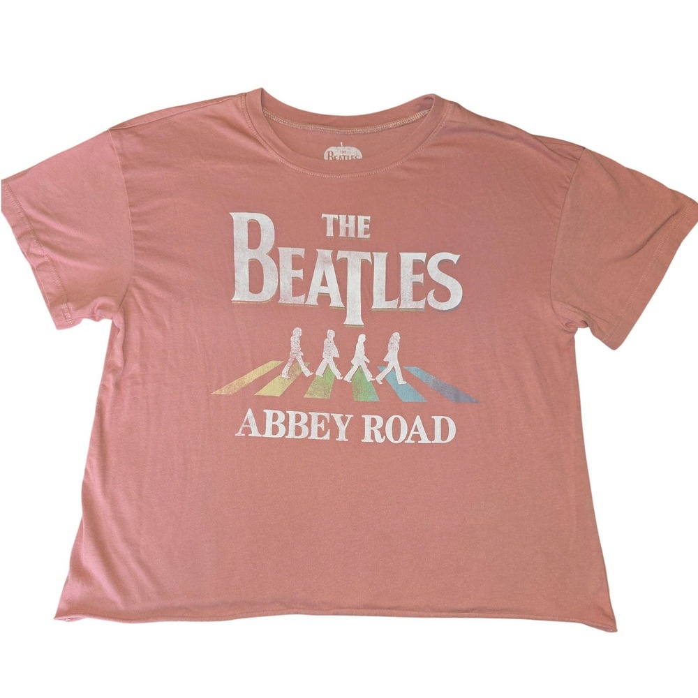 The Beatles Abbey Road Pink/Peach‎ t-shirt Cropped XL 2023 Apple Corps